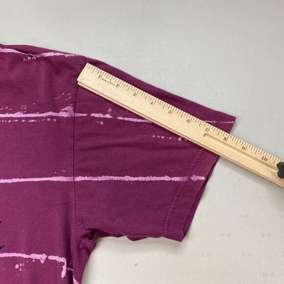 Levis T-Shirt Mens XL Bleach Out Stripe Eagle Graphic Purple Short Sleeve Crew - Picture 8 of 10
